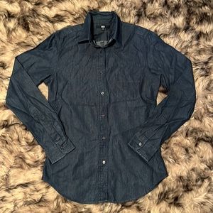 UNIQLO - Button Down Long Sleeve - Dark Blue - Sz S